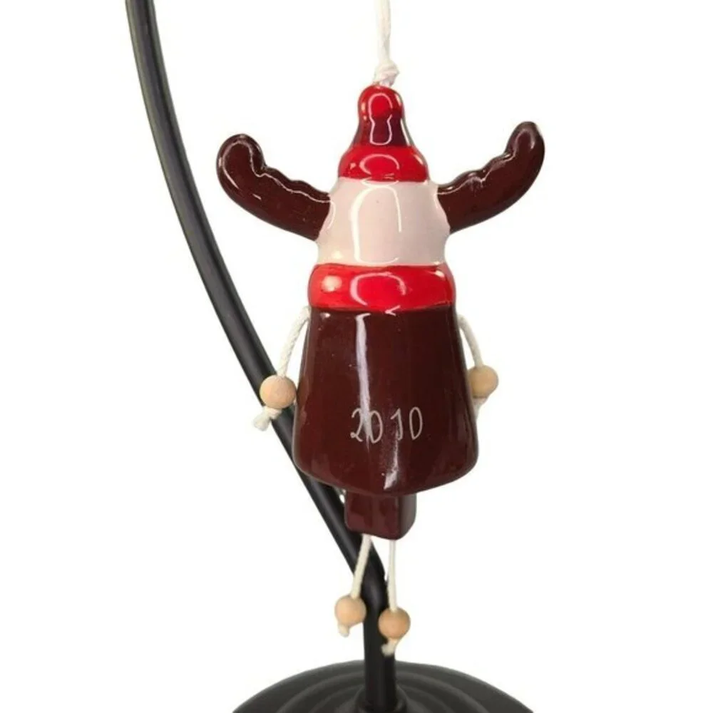 Mamas and Papas Hanging Rudolph Reindeer Bell Ornament 2010‎ Ceramic UK Boxed